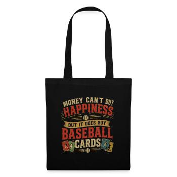 Baseball and Happiness Cards: Design Passion - Tote Bag - black - Front