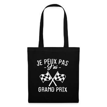 Je peux pas j'ai Grand Prix - Sac en tissu - noir - Devant
