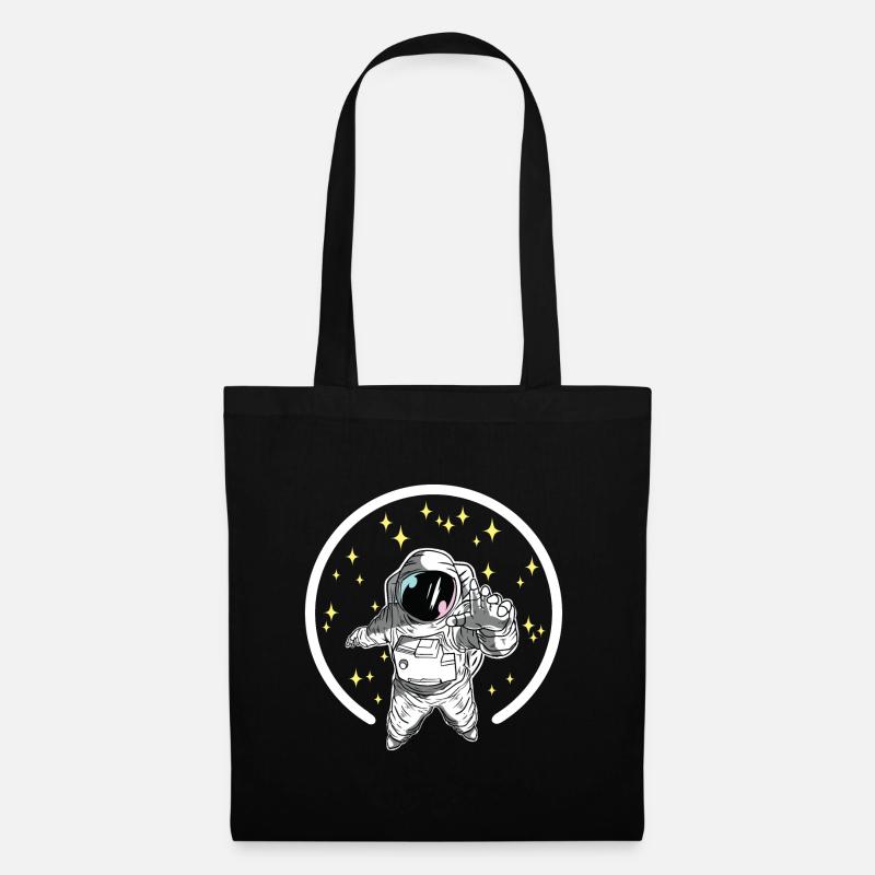 Astronaut Raumfahrt - Stoffbeutel - Schwarz