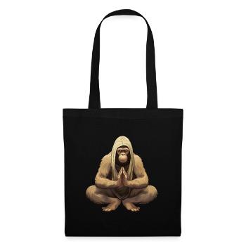 Monkey Yoga / Yogi Monkey - Sac en tissu - noir - Devant