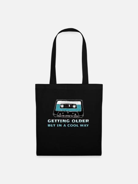 Retro Cassette - Tote Bag - black