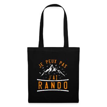 JE PEUX PAS J'AI RANDO - Sac en tissu - noir - Devant
