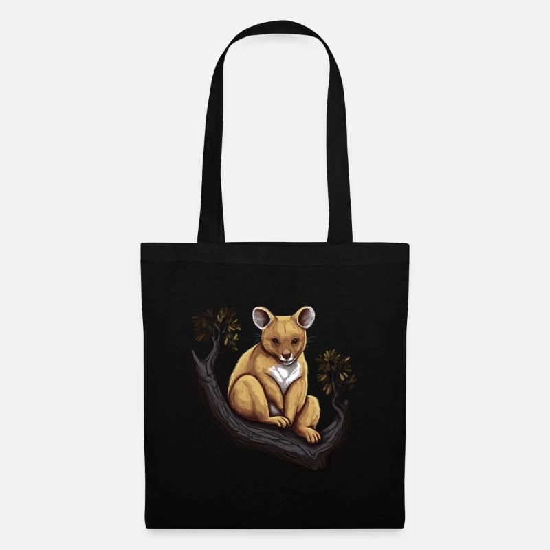 Baumkänguru Baby Känguru Beuteltier Kangaroo - Stoffbeutel - Schwarz