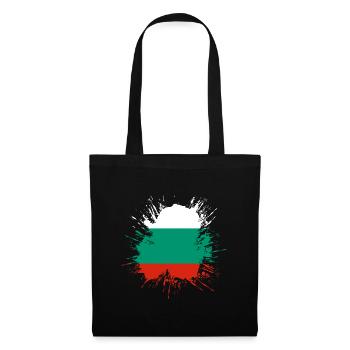 Bulgarien Flagge Bulgarische Fahne Goldstrand - Stoffbeutel - Schwarz - Vorne