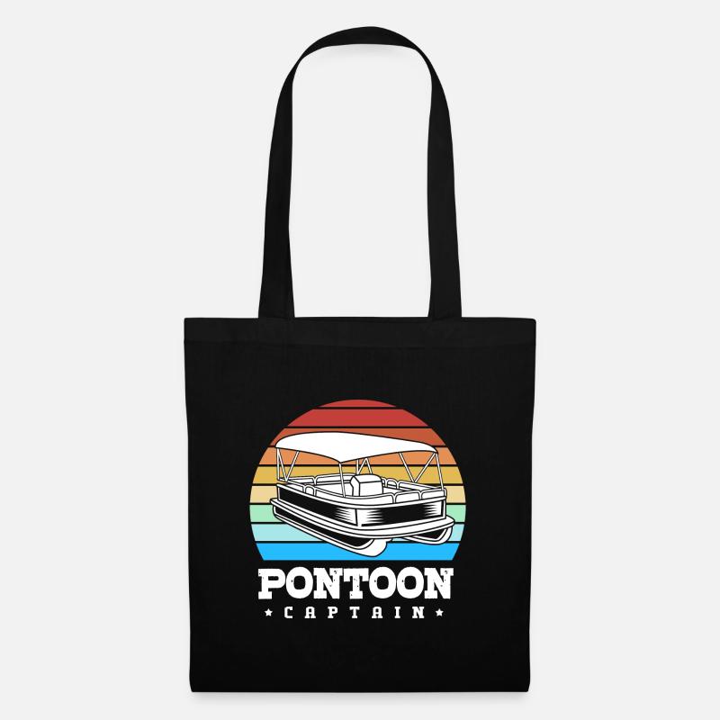 Pontonboot Boot Boote - Stoffbeutel - Schwarz