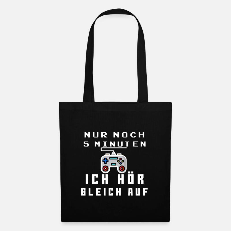 Gaming Zocker Nerd Geek Geschenk Geburtstag - Stoffbeutel - Schwarz