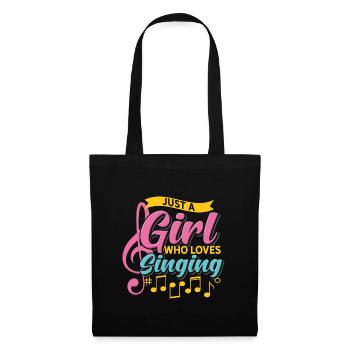 Girl Singing | Karaoke | Girl band - Tote Bag - black - Front