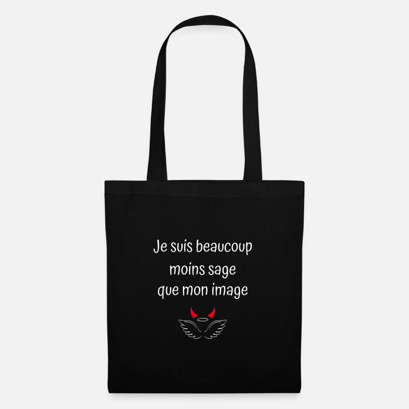 Moins sage que mon image - Sac en tissu - noir