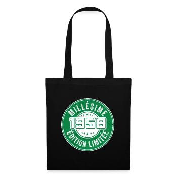 Millésime 1958 | édition limitée Anniversaire 1958 - Sac en tissu - noir - Devant