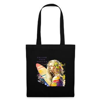 Follow your passion - Stoffbeutel - Schwarz - Vorne
