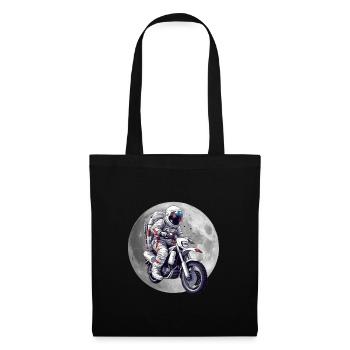 Motorrad Astronaut Motorradfahrer Motorrad Biker - Stoffbeutel - Schwarz - Vorne