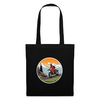 Motorrad-Abenteuer Motorradfahrer Motorrad Biker - Stoffbeutel - Schwarz - Vorne