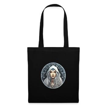 Goth Girl Gothic Mystisch Mittelalter Fantasie - Stoffbeutel - Schwarz - Vorne