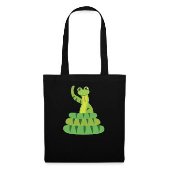 Kids Funny Boa Python Reptile Snake Boys Girls - Tote Bag - black - Front