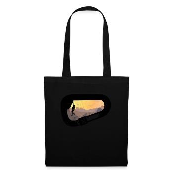 Mousqueton montagne escalade - Sac en tissu - noir - Devant