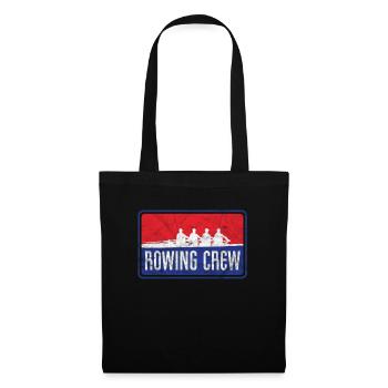 Logo de l'équipage d'aviron - Sac en tissu - noir - Devant