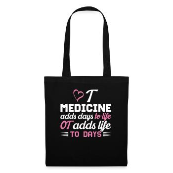 Occupational Therapy Add Life To Days Heart - Tote Bag - black - Front