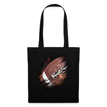 Ballon de football américain en feu à l’intérieur de moi fan pl - Sac en tissu - noir - Devant