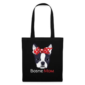 Boston Terrier Mom Bostie Women Girls - Tote Bag - black - Front