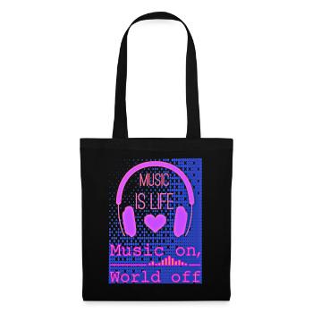 la musique - Sac en tissu - noir - Devant