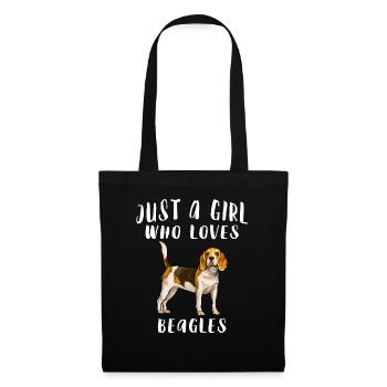 Im Juste une fille qui aime Beagles Dog Lover - Sac en tissu - noir - Devant