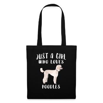 Im Juste une fille qui aime l’amant chien caniches - Sac en tissu - noir - Devant