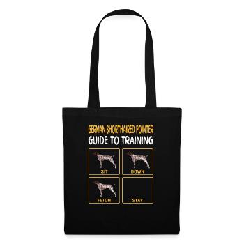 Guide allemand de pointeur à poil court pour l’entraînement du chien O - Sac en tissu - noir - Devant
