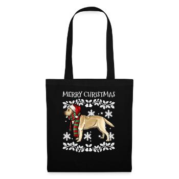 Joyeux Noël Ornement Labrador Retriever Noël S - Sac en tissu - noir - Devant