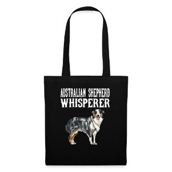 Amant australien drôle de crabot de whisperer de berger - Sac en tissu - noir - Devant