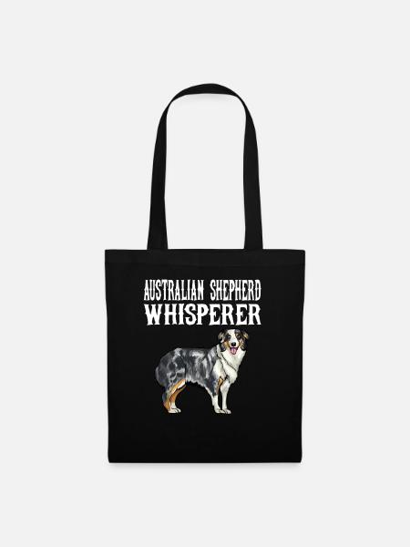Funny Australian Shepherd Whisperer Dog Lover - Tote Bag - black