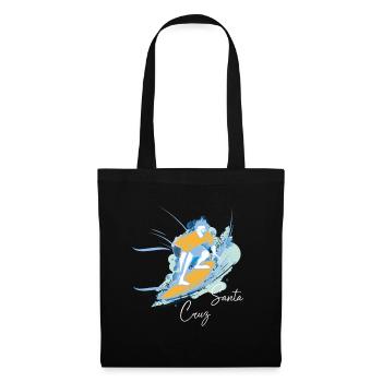 Santa Cruz CA Surf Vintage Retro Graphic Designs - Stoffbeutel - Schwarz - Vorne