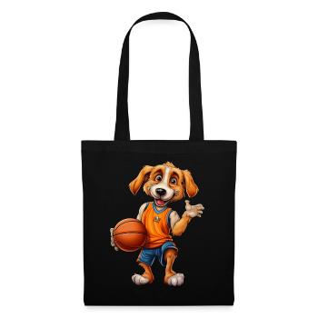 Joueur de basket-ball canin - Sac en tissu - noir - Devant