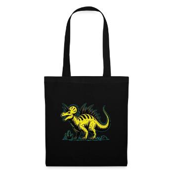Fantastic Yellow Dinosaur – Pour les fans de dinosaures - Sac en tissu - noir - Devant