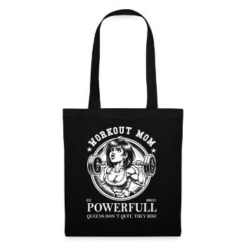 Workout Mom – Design pour la maman fitness - Sac en tissu - noir - Devant