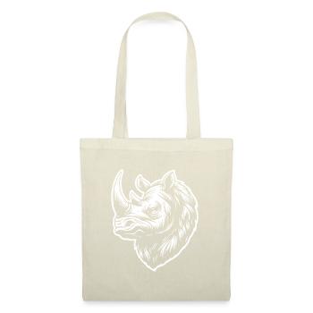 Wollnashorn Design – Cool, weich und originell - Stoffbeutel - Natur - Vorne