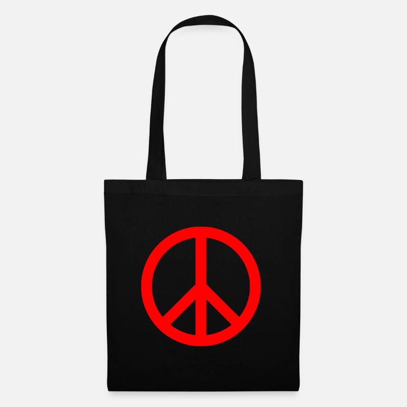 Peacezeichen - Stoffbeutel - Schwarz