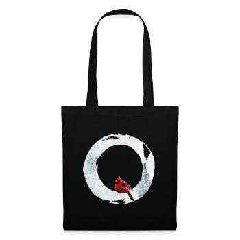 O – caractère décoratif – hiver - Sac en tissu - noir - Devant