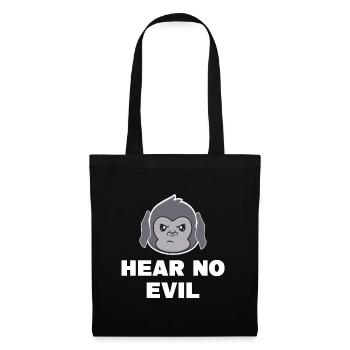 Hear no evil triplets partner look gift - Tote Bag - black - Front