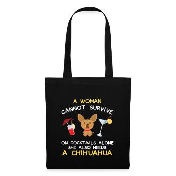 Cocktails and Chihuahuas - great gift - Tote Bag - black - Front
