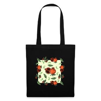 Retro Vintage Grunge Style Pomegranate - Tote Bag - black - Front