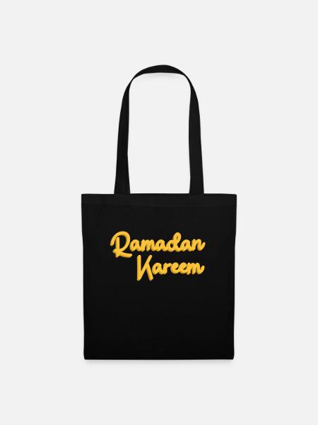Ramadan Mubarak muslim islam Fasten moslem Allah - Stoffbeutel - Schwarz