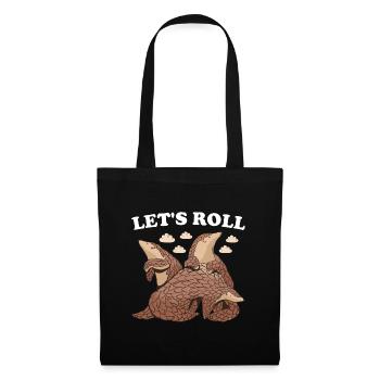 Roulons Pangolin - Sac en tissu - noir - Devant