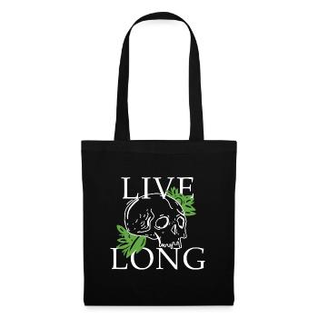 Live Long - Totenkopf - Stoffbeutel - Schwarz - Vorne