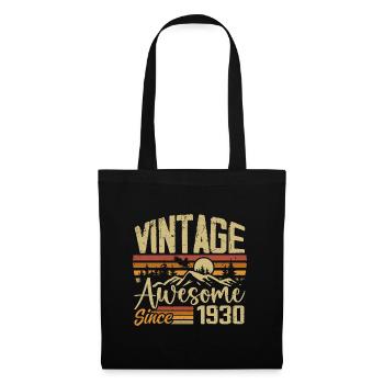 Vintage 1930's Retro 1930's Birthday Gift - Tote Bag - black - Front