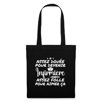 Assez Douée Pour Devenir Infirmière - Sac en tissu - noir - Devant