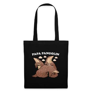Papa Pangolin - Sac en tissu - noir - Devant