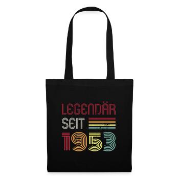 Legendär Seit 1953 Jahr Retro 53er Jahrgang - Stoffbeutel - Schwarz - Vorne