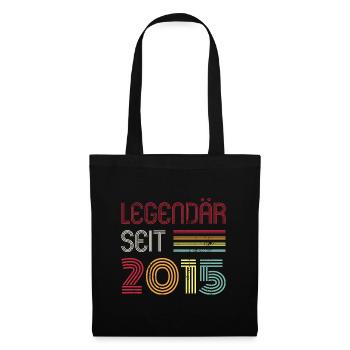 Legendär Seit 2015 Jahr Retro 15er Jahrgang - Stoffbeutel - Schwarz - Vorne
