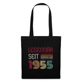 Legendär Seit 1955 Jahr Retro 55er Jahrgang - Stoffbeutel - Schwarz - Vorne