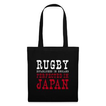 Rugby Perfected In Japan Rugby - Stoffbeutel - Schwarz - Vorne